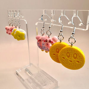 Kirby Food Earrings - Nintendo Earrings - Gamer Earrings - Eggs, Dumpling, Donut
